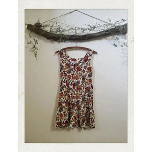 🥀ACCOMPLICE | Vintage 90s Floral Flowy Jumper Romper Small Shorts